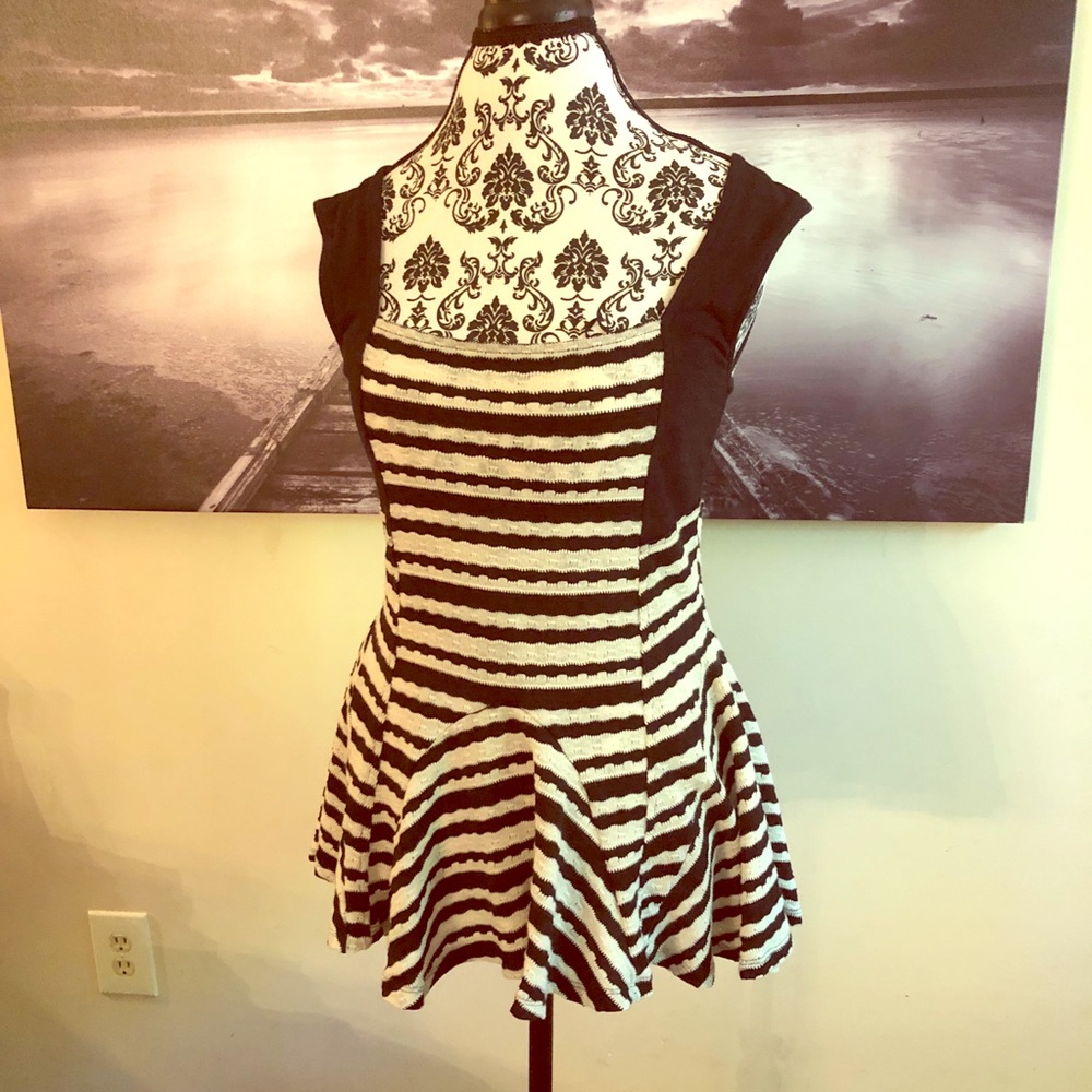 Free People peplum stripe tunic top